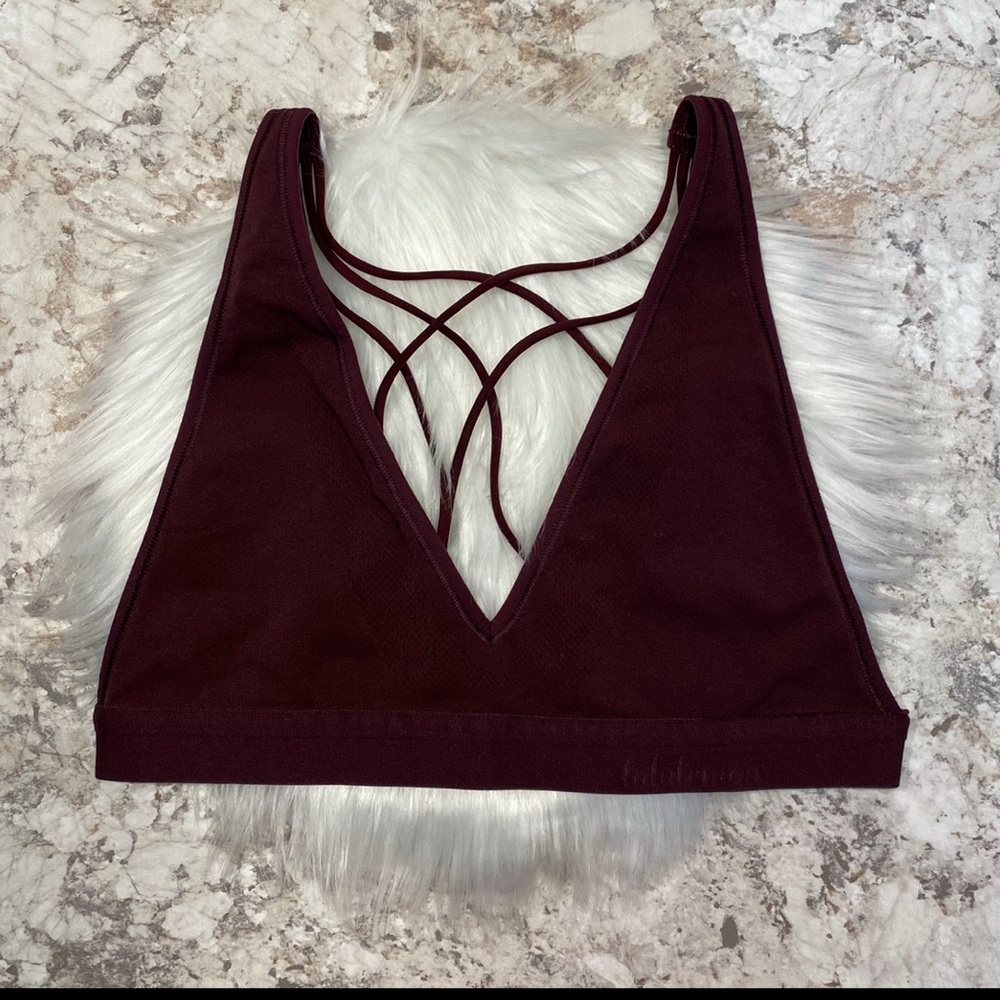 Lululemon Bralette A Little Bit Closer Maroon